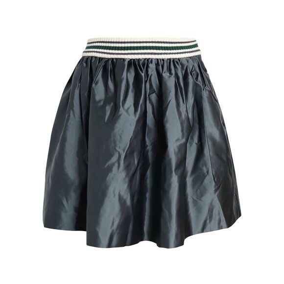 Miu Miu Full Mini Skirt in Green Polyamide